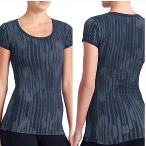 ATHLETA Ikat Pure Tee Woven Ruched Top